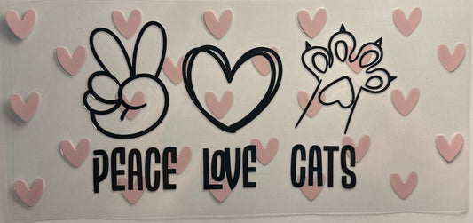 Peace love cats - Ready to ship