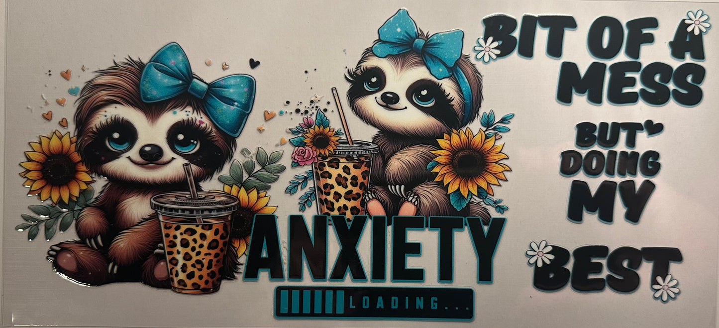 Anxiety Sloth - Ready to ship