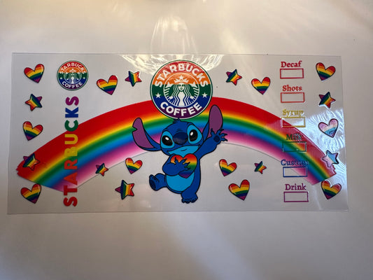 Stitch starbucks rainbow - New Ready to ship